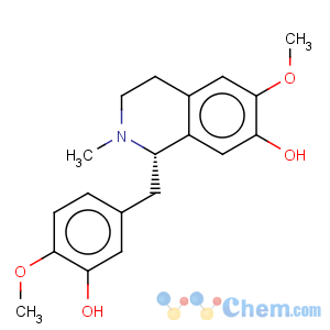 CAS No:485-19-8 7-Isoquinolinol,1,2,3,4-tetrahydro-1-[(3-hydroxy-4-methoxyphenyl)methyl]-6-methoxy-2-methyl-,(1S)-