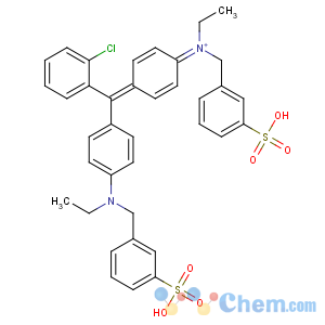 CAS No:4857-81-2 Benzenemethanaminium,N-[4-[(2-chlorophenyl)[4-[ethyl[(3-sulfophenyl)methyl]amino]phenyl]methylene]-2,5-cyclohexadien-1-ylidene]-N-ethyl-3-sulfo-,inner salt, sodium salt (1:1)