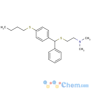 CAS No:486-17-9 2-[(4-butylsulfanylphenyl)-phenylmethyl]sulfanyl-N,N-dimethylethanamine