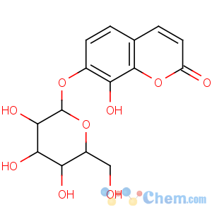 CAS No:486-55-5 8-hydroxy-7-[(2S,3R,4S,5S,6R)-3,4,<br />5-trihydroxy-6-(hydroxymethyl)oxan-2-yl]oxychromen-2-one