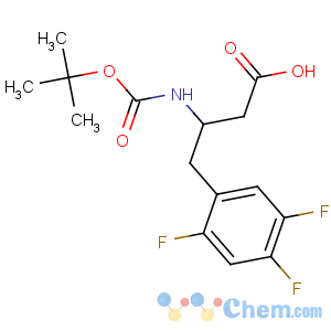 CAS No:486460-00-8 (3R)-3-[(2-methylpropan-2-yl)oxycarbonylamino]-4-(2,4,<br />5-trifluorophenyl)butanoic acid