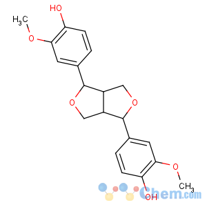 CAS No:487-36-5 Phenol,4,4'-[(1S,3aR,4S,6aR)-tetrahydro-1H,3H-furo[3,4-c]furan-1,4-diyl]bis[2-methoxy-
