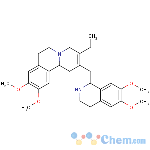 CAS No:4914-30-1 (11bS)-2-[[(1R)-6,7-dimethoxy-1,2,3,<br />4-tetrahydroisoquinolin-1-yl]methyl]-3-ethyl-9,10-dimethoxy-4,6,7,<br />11b-tetrahydro-1H-benzo[a]quinolizine