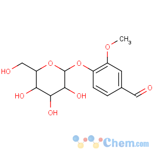 CAS No:494-08-6 3-methoxy-4-[(2S,3R,4S,5S,6R)-3,4,<br />5-trihydroxy-6-(hydroxymethyl)oxan-2-yl]oxybenzaldehyde