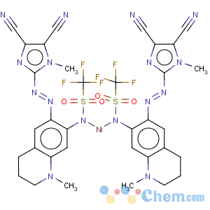 CAS No:494197-74-9 Bis[N-[6-[2-(4,5-dicyano-1-methyl-1H-imidazol-2-yl-N3)diazenyl-N1]-1,2,3,4-tetrahydro-1-methyl-7-quinolinyl]-1,1,1-trifluoromethanesulfonamidato-N]nickel