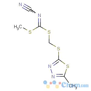 CAS No:494763-19-8 [methylsulfanyl-[(5-methyl-1,3,<br />4-thiadiazol-2-yl)sulfanylmethylsulfanyl]methylidene]cyanamide