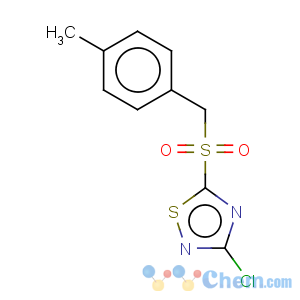 CAS No:494763-26-7 1,2,4-Thiadiazole,3-chloro-5-[[(4-methylphenyl)methyl]sulfonyl]-
