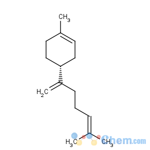 CAS No:495-61-4 (-)-?-bisabolene,?-bisabolene,6-methyl-2-(4-methyl-3-cyclohexen-1-yl)-1,5-heptadiene