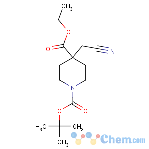 CAS No:495414-81-8 1-O-tert-butyl 4-O-ethyl 4-(cyanomethyl)piperidine-1,4-dicarboxylate