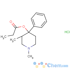 CAS No:49638-24-6 4-Piperidinol,1,3-dimethyl-4-phenyl-, 4-propanoate, hydrochloride (1:1), (3R,4S)-rel-