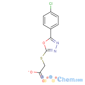 CAS No:49809-28-1 Acetic acid,2-[[5-(4-chlorophenyl)-1,3,4-oxadiazol-2-yl]thio]-