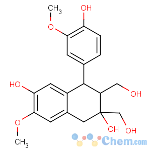 CAS No:4987-89-7 4-(4-hydroxy-3-methoxy-phenyl)-2,3-bis(hydroxymethyl)-7-methoxy-tetralin-2,6-diol