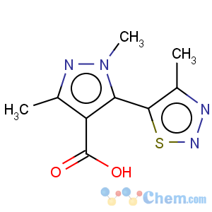 CAS No:499770-70-6 1,3-Dimethyl-5-(4-methyl-1,2,3-thiadiazol- 5-yl)-1H-pyrazole-4-carboxylic acid