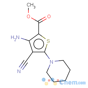 CAS No:499771-09-4 2-Thiophenecarboxylicacid, 3-amino-4-cyano-5-(1-piperidinyl)-, methyl ester