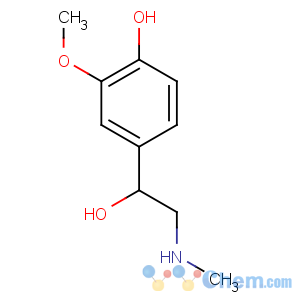 CAS No:5001-33-2 4-[1-hydroxy-2-(methylamino)ethyl]-2-methoxyphenol