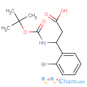 CAS No:500789-07-1 (3R)-3-(2-bromophenyl)-3-[(2-methylpropan-2-yl)oxycarbonylamino]<br />propanoic acid