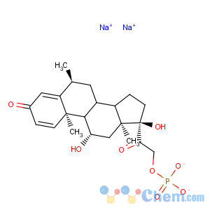 CAS No:5015-36-1 Pregna-1,4-diene-3,20-dione,11,17-dihydroxy-6-methyl-21-(phosphonooxy)-, 21-(dihydrogen phosphate), sodiumsalt (1:1), (6a,11b)-