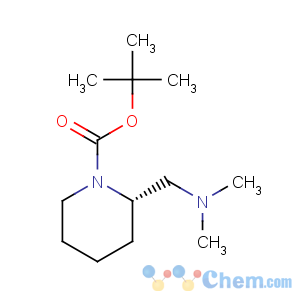 CAS No:502633-95-6 1-Piperidinecarboxylicacid, 2-[(dimethylamino)methyl]-, 1,1-dimethylethyl ester, (2S)-