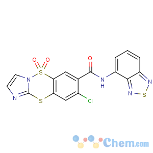 CAS No:50602-21-6 N-(2,1,3-benzothiadiazol-4-yl)-8-chloro-5,5-dioxoimidazo[1,2-b][1,4,<br />2]benzodithiazine-7-carboxamide