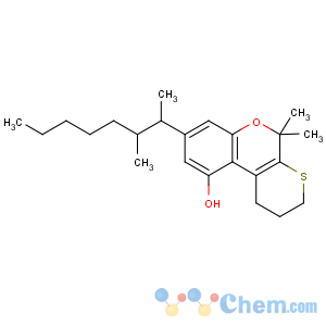 CAS No:50708-95-7 5,5-dimethyl-8-(3-methyloctan-2-yl)-2,3-dihydro-1H-thiopyrano[2,<br />3-c]chromen-10-ol