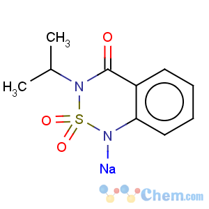 CAS No:50723-80-3 1H-2,1,3-Benzothiadiazin-4(3H)-one,3-(1-methylethyl)-, 2,2-dioxide, sodium salt (1:1)