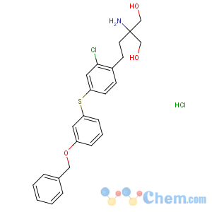 CAS No:509088-69-1 2-amino-2-[2-[2-chloro-4-(3-phenylmethoxyphenyl)sulfanylphenyl]ethyl]<br />propane-1,3-diol