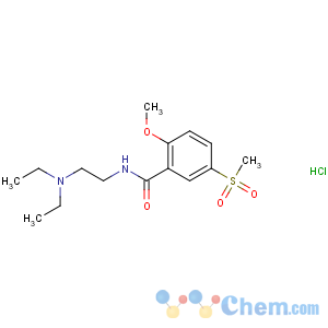 CAS No:51012-33-0 N-[2-(diethylamino)ethyl]-2-methoxy-5-methylsulfonylbenzamide