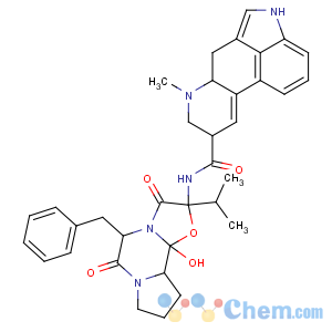 CAS No:511-07-9 Ergotaman-3',6',18-trione,12'-hydroxy-2'-(1-methylethyl)-5'-(phenylmethyl)-, (5'a,8a)-