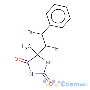CAS No:511-75-1 2,4-Imidazolidinedione,5-(1,2-dibromo-2-phenylethyl)-5-methyl-