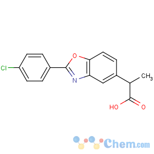 CAS No:51234-28-7 2-[2-(4-chlorophenyl)-1,3-benzoxazol-5-yl]propanoic acid