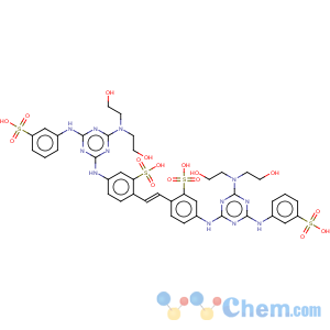 CAS No:5131-70-4 Benzenesulfonic acid,2,2'-(1,2-ethenediyl)bis[5-[[4-[bis(2-hydroxyethyl)amino]-6-[(3-sulfophenyl)amino]-1,3,5-triazin-2-yl]amino]-