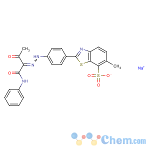 CAS No:51363-80-5 sodium 6-methyl-2-[4-[2-[2-oxo-1-(phenylcarbamoyl)propylidene]hydrazinyl]phenyl]benzothiazole-7-sulfonate