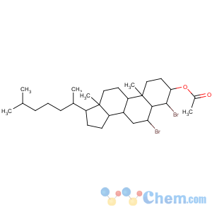 CAS No:514-50-1 [(4S,6R,8S,9S,10R,13R,14S,17R)-4,6-dibromo-10,<br />13-dimethyl-17-[(2R)-6-methylheptan-2-yl]-2,3,4,5,6,7,8,9,11,12,14,15,<br />16,17-tetradecahydro-1H-cyclopenta[a]phenanthren-3-yl] acetate