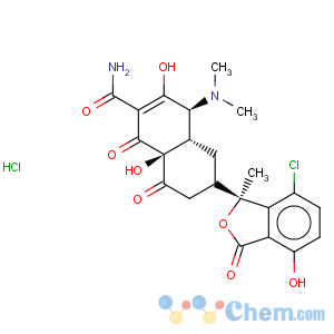 CAS No:514-53-4 2-Naphthalenecarboxamide,6-[(1S)-7-chloro-1,3-dihydro-4-hydroxy-1-methyl-3-oxo-1-isobenzofuranyl]-4-(dimethylamino)-1,4,4a,5,6,7,8,8a-octahydro-3,8a-dihydroxy-1,8-dioxo-,(4S,4aS,6S,8aS)-