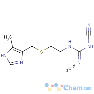 CAS No:51481-61-9 1-cyano-2-methyl-3-[2-[(5-methyl-1H-imidazol-4-yl)methylsulfanyl]ethyl]<br />guanidine