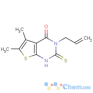 CAS No:51486-16-9 Thieno[2,3-d]pyrimidin-4(1H)-one,2,3-dihydro-5,6-dimethyl-3-(2-propen-1-yl)-2-thioxo-