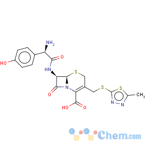 CAS No:51627-20-4 5-Thia-1-azabicyclo[4.2.0]oct-2-ene-2-carboxylicacid,7-[[(2R)-2-amino-2-(4-hydroxyphenyl)acetyl]amino]-3-[[(5-methyl-1,3,4-thiadiazol-2-yl)thio]methyl]-8-oxo-,(6R,7R)-