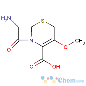 CAS No:51803-38-4 (6R,<br />7R)-7-amino-3-methoxy-8-oxo-5-thia-1-azabicyclo[4.2.0]oct-2-ene-2-<br />carboxylic acid