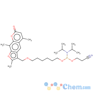 CAS No:518046-08-7 Phosphoramidous acid,N,N-bis(1-methylethyl)-, 2-cyanoethyl6-[(2,5,9-trimethyl-7-oxo-7H-furo[3,2-g][1]benzopyran-3-yl)methoxy]hexyl ester