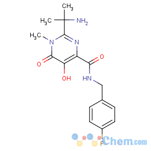 CAS No:518048-03-8 2-(2-aminopropan-2-yl)-N-[(4-fluorophenyl)methyl]-5-hydroxy-1-methyl-6-<br />oxopyrimidine-4-carboxamide