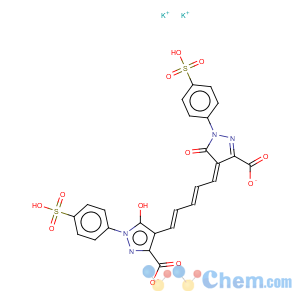 CAS No:51858-17-4 1H-Pyrazole-3-carboxylicacid,4-[5-[3-carboxy-1,5-dihydro-5-oxo-1-(4-sulfophenyl)-4H-pyrazol-4-ylidene]-1,3-pentadien-1-yl]-5-hydroxy-1-(4-sulfophenyl)-,potassium salt (1:2)