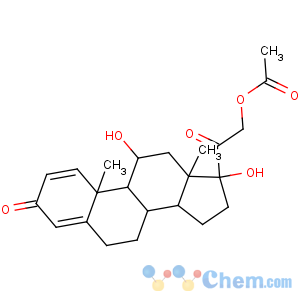 CAS No:52-21-1 [2-[(8S,9S,10R,11S,13S,14S,17R)-11,17-dihydroxy-10,13-dimethyl-3-oxo-7,<br />8,9,11,12,14,15,<br />16-octahydro-6H-cyclopenta[a]phenanthren-17-yl]-2-oxoethyl] acetate