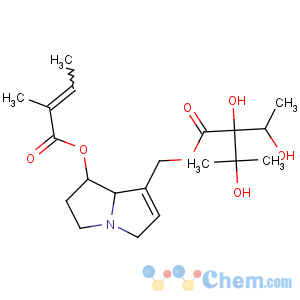 CAS No:520-68-3 [(7R,8R)-7-[(Z)-2-methylbut-2-enoyl]oxy-5,6,7,<br />8-tetrahydro-3H-pyrrolizin-1-yl]methyl<br />(2R)-2,3-dihydroxy-2-[(1S)-1-hydroxyethyl]-3-methylbutanoate