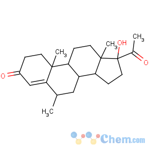CAS No:520-85-4 (6S,8R,9S,10R,13S,14S,17R)-17-acetyl-17-hydroxy-6,10,13-trimethyl-2,6,7,<br />8,9,11,12,14,15,16-decahydro-1H-cyclopenta[a]phenanthren-3-one