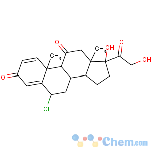 CAS No:52080-57-6 (6S,8S,9S,10R,13S,14S,17R)-6-chloro-17-hydroxy-17-(2-hydroxyacetyl)-10,<br />13-dimethyl-6,7,8,9,12,14,15,16-octahydrocyclopenta[a]phenanthrene-3,<br />11-dione