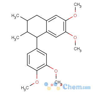 CAS No:521-55-1 Naphthalene,1-(3,4-dimethoxyphenyl)-1,2,3,4- tetrahydro-6,7-dimethoxy-2,3-dimethyl-,(1S,2R,3S)- 