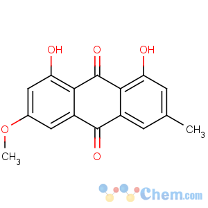 CAS No:521-61-9 1,8-dihydroxy-3-methoxy-6-methylanthracene-9,10-dione