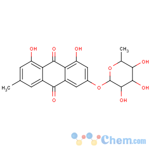 CAS No:521-62-0 1,8-dihydroxy-3-methyl-6-[(2S,3R,4R,5R,6S)-3,4,<br />5-trihydroxy-6-methyloxan-2-yl]oxyanthracene-9,10-dione