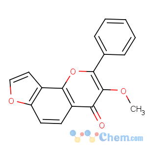 CAS No:521-88-0 3-methoxy-2-phenylfuro[2,3-h]chromen-4-one