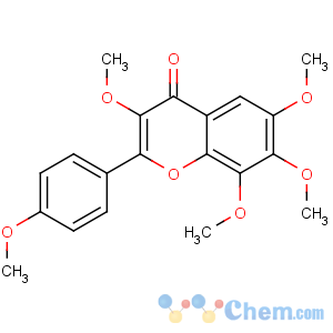 CAS No:522-16-7 3,6,7,8-tetramethoxy-2-(4-methoxyphenyl)chromen-4-one